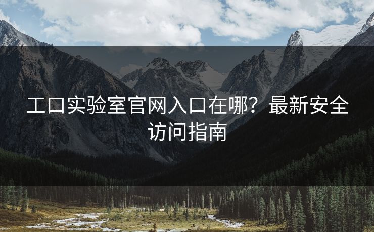 工口实验室官网入口在哪？最新安全访问指南