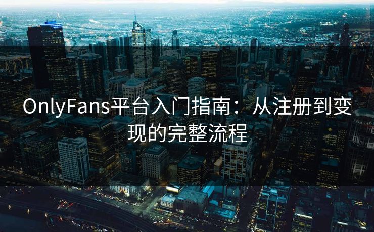 OnlyFans平台入门指南:从注册到变现的完整流程