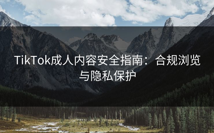 TikTok成人内容安全指南：合规浏览与隐私保护